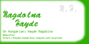 magdolna hayde business card